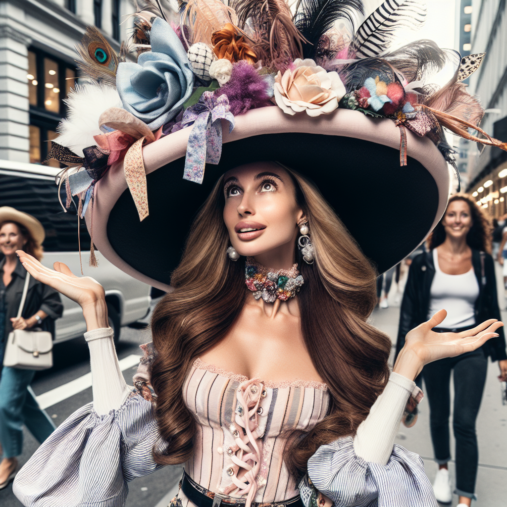 Representación de El enorme sombrero de Carrie Bradshaw sorprende a los fanáticos en la temporada 3 de And Just Like That...
